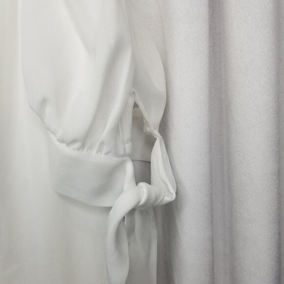 Lulus Dress XS Moment In The Sun White Lace Off-the-Shoulder - Picture 6 of 9